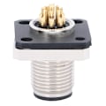 Miniatyrbillede 1 af 5: Vandtæt Konnektor 8 Pin Firkantet Flange M12 Gevind Kabel Aviation Socket M12HP8