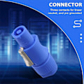 Miniatyrbillede 4 af 5: 10 stk. 3-PIN Han Powercon Stik Signal Input Jack til Beam Lys Scene Lys Strøm Input