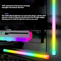 Miniatyrbild 3 av 5: Y360 ARGB Chassisljusramp 360° Panoramisk Ljusstark 26 Lamppärlor Dator Dekorativ Silikon LED RGB Ljusramp