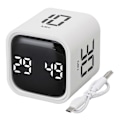 Miniatyrbillede 1 af 5: Gravity Timer Professionel Lydløs Digital Cube Timer til Tidsstyring til Arbejde Studie Køkken Møde Hvid