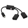 Pikkukuva 5 / 5: Micro-USB-isäntäkaapeli, Micro-USB-uros - 2X Type A Dual USB -naaras OTG-sovitinmuunnin Andr:lle