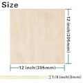 Miniatyrbillede 3 af 5: Basswood Plader 12 Stk, 12x12x1/8 Tommer Krydsfiner Plader, 3mm Basswood til Laserskæring, Lasergravering Emner, Tegning