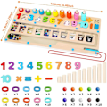 Miniatyrbild 2 av 5: 3-i-1 Pedagogisk Magnetisk Färg- och Sifferlabyrint, Form- & Sifferträpussel Sorteringsleksaker för Småbarnspresent