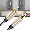 Miniatyrbillede 3 af 5: 1/2m Rca Til Aux 3.5mm Jack Koaksial Audio Stik Kabel Til Xiao-mi 1/2 Tv 2M