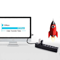 Pikkukuva 4 / 5: USB-keskitin pitkällä kaapelilla, 6 porttia, suuri laajennus, Plug and Play, Hot Swappable -tiedonsiirto, ABS-kortinlukija, SD/TF-datakeskitin kannettavalle tietokoneelle