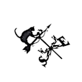 Miniatyrbild 2 av 4: Retro Metall Vädervane Vindflöjel Vindriktningsvisare Cat and Rat