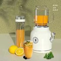 Miniatyrbillede 3 af 3: Mini Blender med dobbelt kop, retro shake- og isknuser, bordblender med blade i rustfrit stål