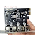 Pikkukuva 5 / 5: 4 Portin USB 3.0 PCI-E -laajennuskortti PCI Express PCIe USB 3.0 Hub -sovitin 5 Gbps Riser-ohjainjatke SATA-virralla