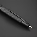 Miniatyrbillede 5 af 5: Tryk Retractable Fountain Pen, 0.4MM Ekstra Fin Nib Metal Gitter Blæk Pen med Klips til Skolekontorartikler, Sort