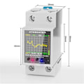 Miniatyrbillede 1 af 5: ATORCH GR2PWS Elektricitetsmåler Tuya WiFi Skinne Strøm Energimåler AC50-320V Digital Display Monitor Spændingskurve Amperemeter