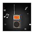 Miniatyrbilde 3 av 5: -747 Bærbar Multibåndsradio Fm/mw/sw/ssb/lsb/air/cb/vhf/uhf/ubd/ Fullbånds Mini Stereoradiomottaker