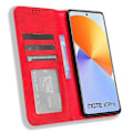 Miniatyrbilde 2 av 5: For Infinix Note 30 Pro 4G X678B Magnetisk PU Lærveske Flip Stativ Lommebok Telefondeksel Red