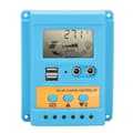 Solarladdningsregulator 12V 24V Autoidentifiering 2 USB-portar LCD-skärm Hög effektivitet för slutna batterier 50A