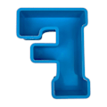 Miniatyrbillede 1 af 3: Alphabet Kagebageform Engelsk Bogstav Silikoneform 3d Alfabet Bogstav F