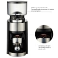 Miniatyrbilde 4 av 5: Elektrisk Kaffebønnekvern 250g Stor Kapasitet Rustfritt Stål Kvernekjerne Justerbar Burr Kaffekvern EU Plugg 220V