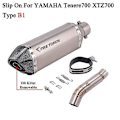 Pikkukuva 2 / 5: Yamaha Tenere700 Tenere 700 Xtz700 2019-2022 moottoripyörän pakoputkisto, muokkaa keskimmäistä linkkiputkea, Moto äänenvaimennin Db Kille Type C