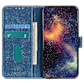 Miniatyrbillede 2 af 5: Læder Flip Cover Wallet Telefon Etui med Retro Tekstur og Stand til Nokia C22 Blue