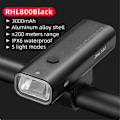 Miniatyrbilde 2 av 5: 800LM USB Oppladbar Sykkel Frontlys Sykkel Hodelykt Super Sterk Lommelykt Sykkel Hodelykt