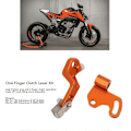 Miniatyrbillede 5 af 5: Koblingsgrebsæt med én finger Aluminiumlegering Træk Koblingsaktuator Armgreb til 790 Adventure R 2018?2023 Orange