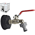 Miniatyrbillede 1 af 5: Tankhane 1000l S60x6 Ibc Hane Tilslutning Med 1/2\" Slangekobling, Aftapningstank A