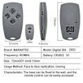 Miniatyrbillede 5 af 5: Marantec Digital 302 304 313 Comfort 250 252 43392mhz Garage Fjernbetjening 433mhz Fast Transmitter Gate Nøgle FOB 2 Buttons x1