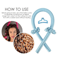 Miniatyrbillede 8 af 11: Satin Heatless Curling Set til Hår, Perfekte Krøller, Ingen Skader beige
