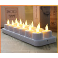 Miniatyrbilde 2 av 3: Flamlösa ljus - 12 oppladbare LED-blinkende varmeljus