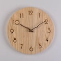 Miniatyrbild 2 av 4: Väggklocka i massivt trä 35 cm, tyst urverk, tickar inte, modern minimalistisk design för vardagsrum, sovrum, kök [JUN]