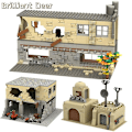 Miniatyrbild 2 av 5: Övergivna förstörda byggnader Moc Ww2 Pubg Militärbas Diy Scener Byggklossar Set Delar För Armésoldatfigurer Pojkleksaker 503 st 267PCS