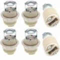 Miniatyrbillede 1 af 5: 6-pak G9-fatning med montering, keramisk gevind G9 Halogen S