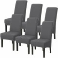 Miniatyrbild 1 av 5: 6-pack tvättbara universal stolsöverdrag i stretch-mikrofiber