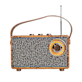Miniatyrbild 2 av 5: Retro FM-radio, bärbar trä Bluetooth-radio, bashögtalare, handsfree MP3-spelare, stödjer USB/TF-kort