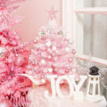 Miniatyrbilde 4 av 5: Mini Juletre Rosa Juletre Kunstig Juletre Lite Juletre Ferie Bordsplass Juletre Ferie Dekorasjon