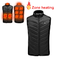 Miniatyrbillede 1 af 7: X-TIGER 9/2 Pladser Opvarmet Jakke Herre Dame USB Elektrisk Termisk Varm Jagtjakke Vinter Udendørs Camping Vandreture Opvarmet Vest 9Pcs Opvarmet 9Pcs Heated S