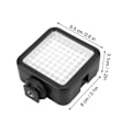 Miniatyrbillede 2 af 4: VBESTLIFE 49 LED On Camera Panel Lys Dæmpbar Bærbar Videolys til Fotograferingsbelysning