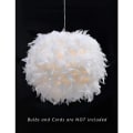 Miniatyrbild 2 av 5: Fjäderlätt lampskärm för taklampa, fluffig lampskärm