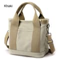 Canvas Tygväska Multi-Pocket KHAKI - Hög Kvalitet Khaki