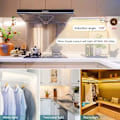Miniatyrbild 5 av 5: (Vit, 3-pack) Under-skåpsbelysning Rörelsesensor Uppladdningsbar LED Garderobsbelysning Batteridriven Trådlös Magnetisk Belysning
