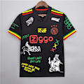 Miniatyrbillede 4 af 5: Graffiti Fodboldtrøje T-shirts Top Herre Korthærmet Atletisk Sort Black Black XL