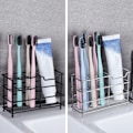 Miniatyrbillede 4 af 10: Tandbørsteholder Opbevaringsstativ SORT 6 GRID black