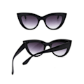 Pikkukuva 4 / 5: Brändi Designer Vintage Cateye Musta Aurinkolasit Naiset UV400 Oculos-Musta