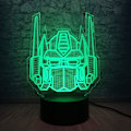 Miniatyrbillede 1 af 8: 3D Optisk Illusion Transformers Model Skrivebordslampe LED Natlampe