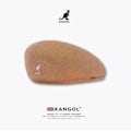 Miniatyrbilde 2 av 2: Kangol 504 Flat Cap Herre Dame Casual Beret Lue Vinter Newsboy Caps For Menn Kvinner Khaki-Hvit[ch] Kaki-vit M（56-58cm）