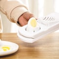 Miniatyrbillede 5 af 5: 2 i 1 æggedeler, universal æggedeler, skæretråd i rustfrit stål, æg