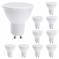 Miniatyrbilde 1 av 6: 10-pakke LED GU10-lamper, GU10 LED-lamper, 7 W kald hvit (tilsvarer 50 W halogen), energisparende lampe, stråle 600 lm 120° ikke-dimbar.