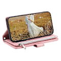 Miniatyrbild 4 av 5: Romb-PU-läder Plånboksfodral med Rem för Samsung Galaxy A55 5G