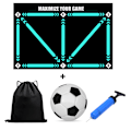 Miniatyrbillede 1 af 4: Fodboldtræningsmåtte 90x60 cm Skridsikker Boldkontrol Fodboldmåttesæt B (Original + Boldsæt) B