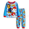 Miniatyrbillede 1 af 3: PAW Patrol Pyjamas Set Barn långärmade byxor Set Sovkläder blå blue 100cm