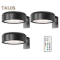 Fjernkontroll Bildelys, 100 Lumen Batteridrevet Vegglampe[JUN] 3pcs black