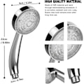 Miniatyrbillede 2 af 5: CQBB LED-bruser, bruserhoved, let bruserdyser, farvet bruserhoved, LED-håndbruser, 7 farver automatisk skiftning, universel, krom